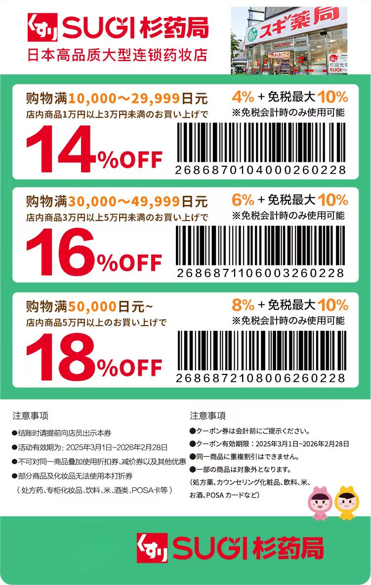 杉药局优惠券